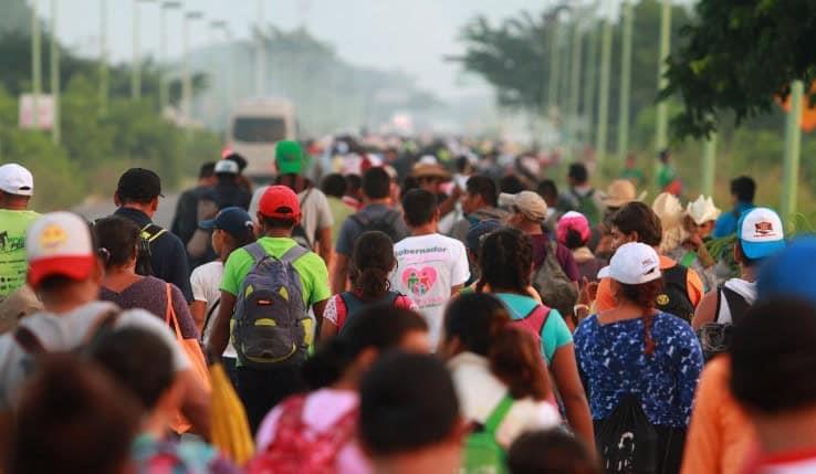 Sale primera caravana migrante del año desde Tapachula hacia Estados Unidos