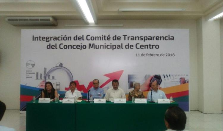 Concejo municipal de Centro instala Comité de Transparencia