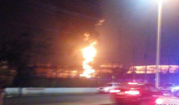 Incendio en la planta subestación Villahermosa II de la CFE