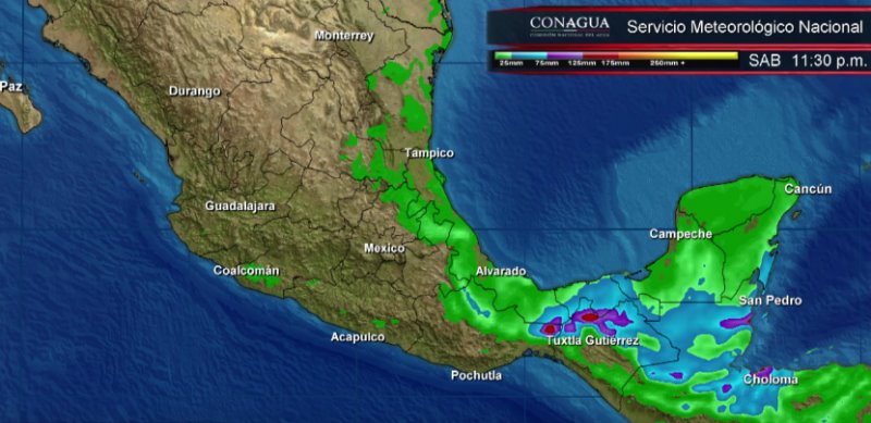 Lluvias intermitentes se espera en próximas horas para Tabasco