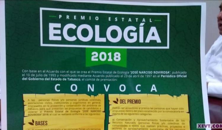 Presentan convocatoria para el Premio Estatal de Ecología ‘José N. Rovirosa’