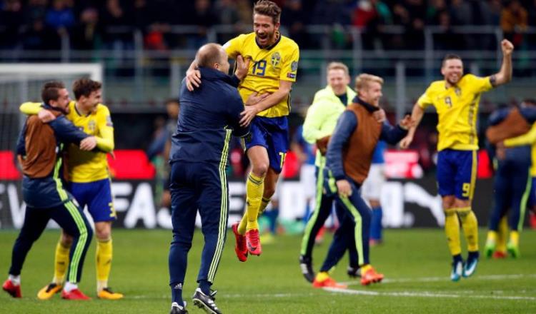 Suecia elimina a Italia y consigue clasificar al Mundial Rusia 2018