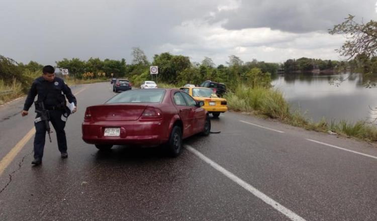 Accidente en la Majahua, entorpece tránsito vehicular en la Villahermosa-Teapa