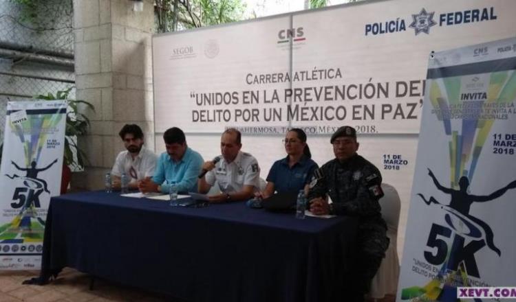 Anuncian carrera atlética ‘Unidos en la prevención del delito por un México en paz’