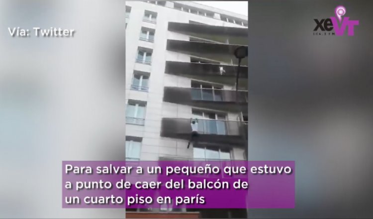 ¡Migrante malí salva a niño que colgaba de un balcón en París!