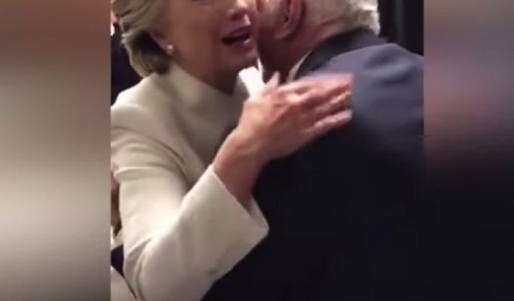Hillary Clinton saluda a Vicente Fernández tras debate con Trump