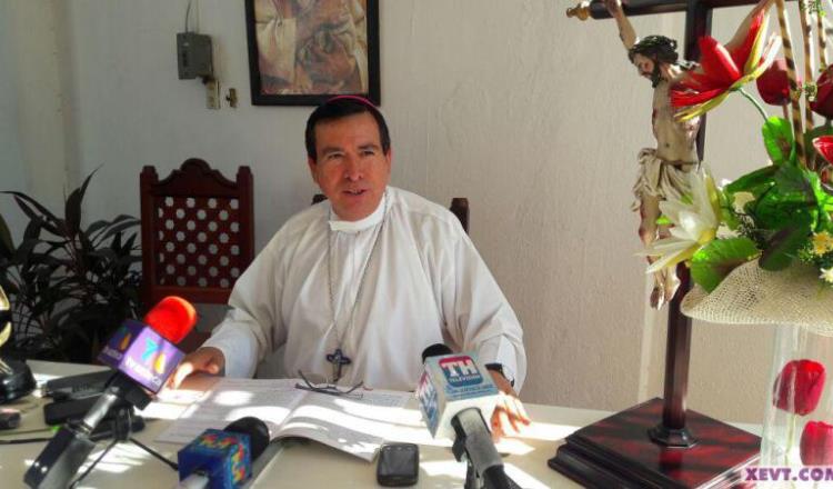 Pide Obispo de Tabasco colaborar con la paz ante hechos de violencia