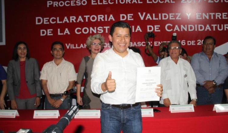 Adrián Hernández Balboa, candidato priísta a la alcaldía de Centro