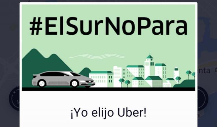 Presume Uber respaldo de usuarios del Sur