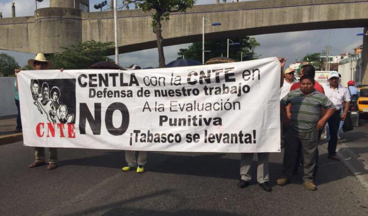 A paro escolar en 13 municipios, llama la CNTE en Tabasco