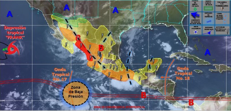 Podrían presentarse lluvias, aunque temperaturas no bajarán: CONAGUA