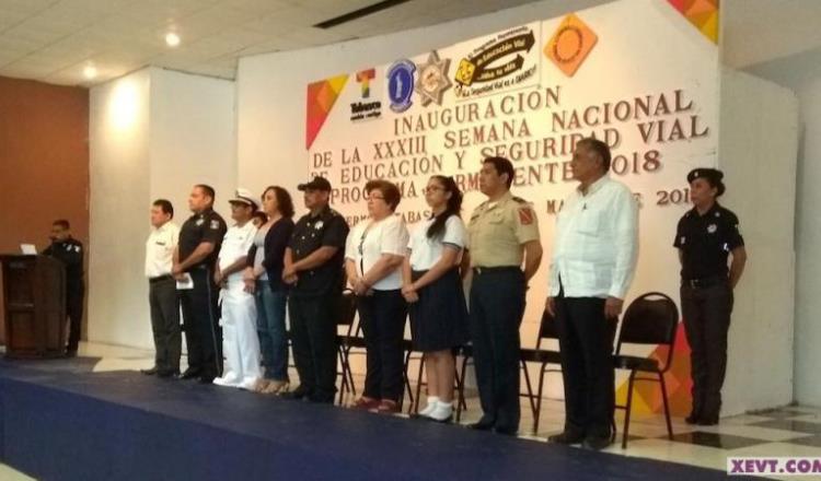 Inauguran XXXIII Semana Nacional de Educación y Seguridad Vial en Tabasco