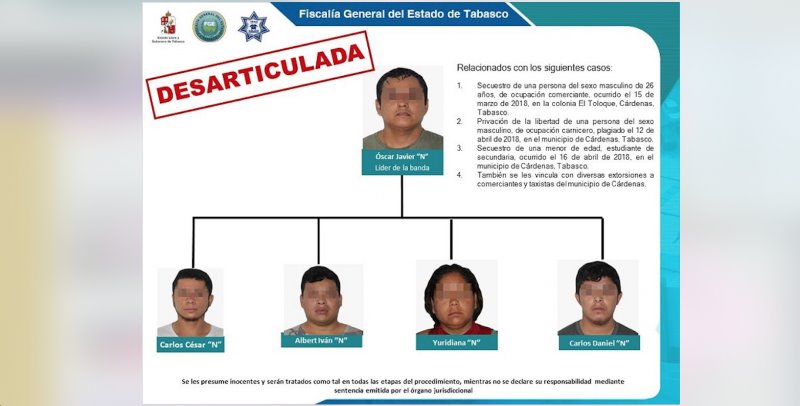 Rescatan a menor secuestrada en Cárdenas