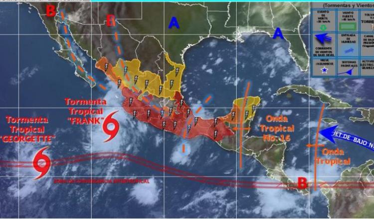 Se esperan lluvias fuertes en Tabasco por onda tropical