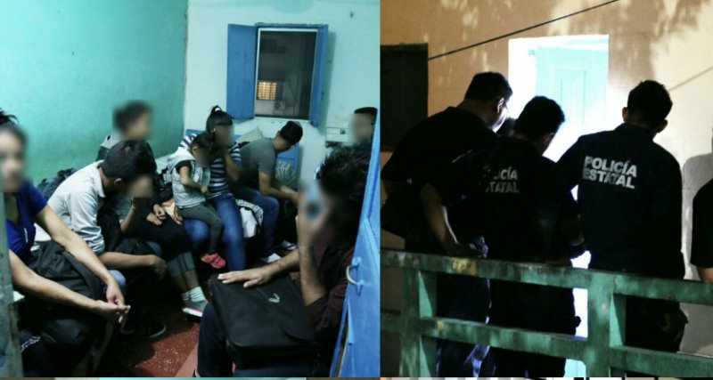 Rescatan a 17 migrantes en casa de huéspedes en Villahermosa