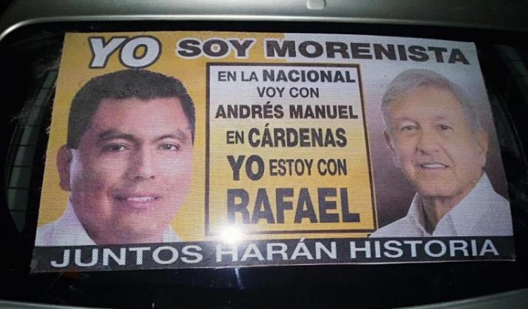 Acusan que Rafael Acosta usa imagen de AMLO para promocionar el voto cruzado