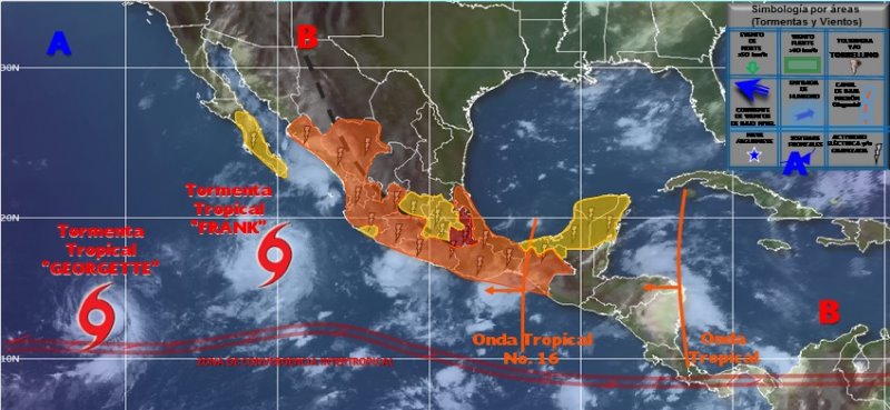 Lluvias dejará en Tabasco el paso de la onda tropical 17
