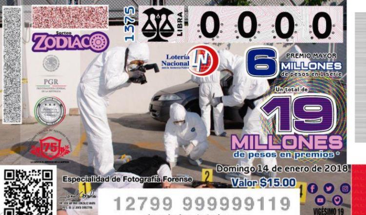 Desata polémica boleto de lotería que conmemora a la PGR