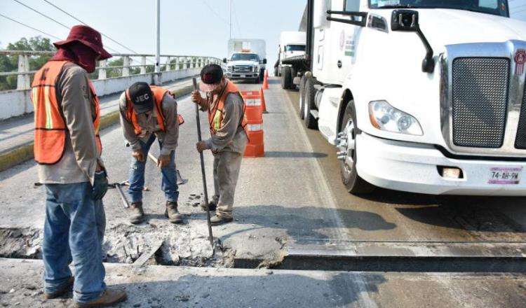 Cerrarán cuatro puentes de Villahermosa por mantenimiento, informa SEMOVI