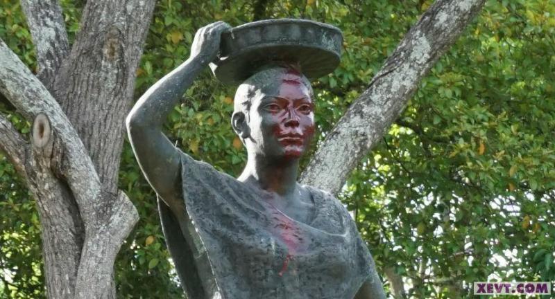 Vandalizan estatua La choquita del parque La Pólvora; advierten cárcel para los responsables