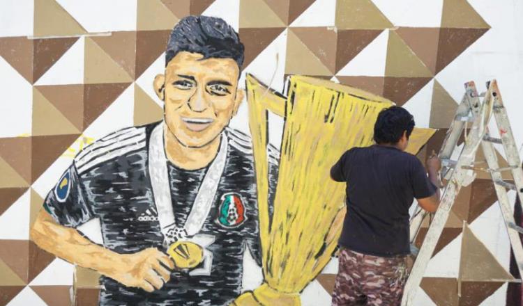 Imagen del Día: Con mural urbano, homenajean al tabasqueño Jesús Gallardo