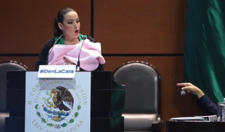 Acusa senadora Panista a Muñoz Ledo de burlarse de ella por subir a tribuna con bebé en brazos