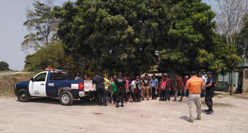 Viaja caravana de Migrantes hacia Tabasco