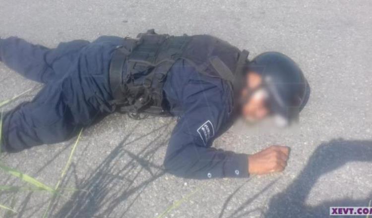 Asesinan en emboscada a policía en Villa Tecolutilla