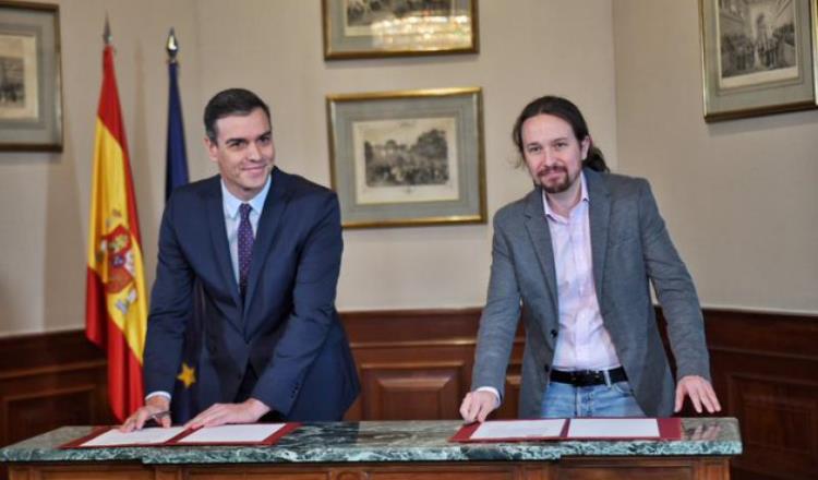 Logran Pedro Sánchez y Pablo Iglesias, acuerdos partidistas en España para consolidar mayoría parlamentaria