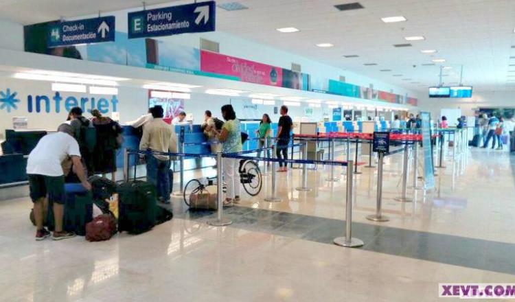 Desciende 2% tráfico de pasajeros en el aeropuerto de Villahermosa en marzo 