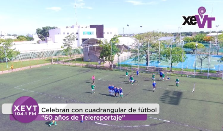 Celebran con cuadrangular de futbol 60 años de Telereportaje