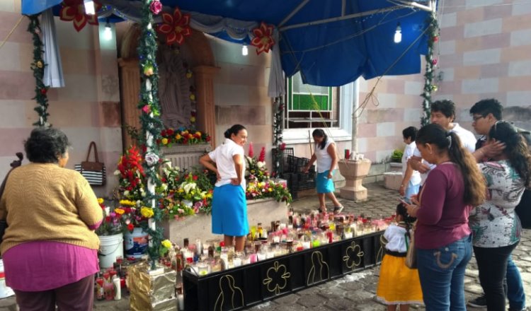 Festejan Tabasqueños 487 aniversario de las apariciones de la Virgen de Guadalupe