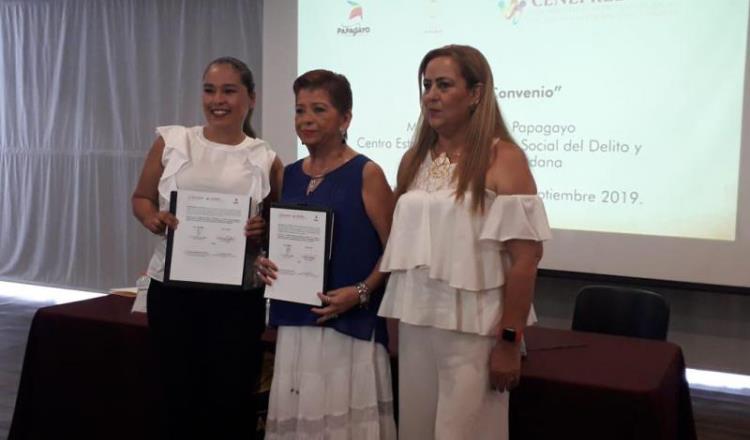 Firman CENEPRED y el Papagayo convenio de colaboración en materia de prevención de violencia
