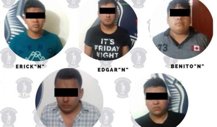 Detienen a 5 sujetos que habrían robado alhajas en Villahermosa