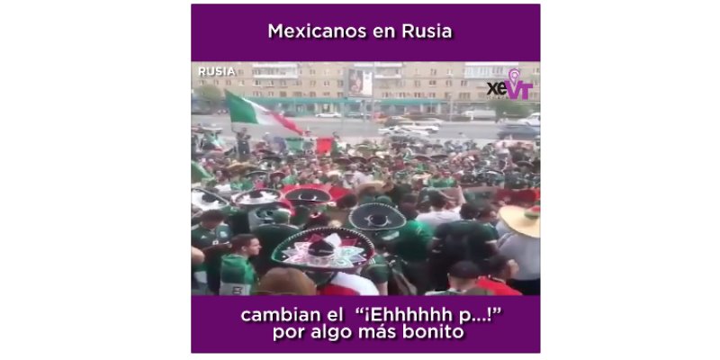 Mexicanos en Rusia cambian el ¡Ehhhhhh p...! por algo más bonito