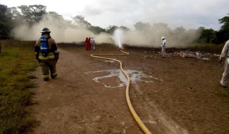 Fuga de gas en Cunduacán, provoca evacuación de habitantes 