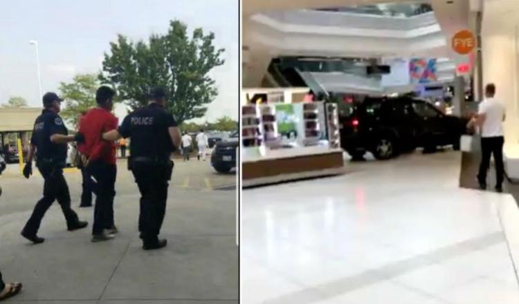 Detienen a hombre que entró con vehículo a un centro comercial de Illinois, EU