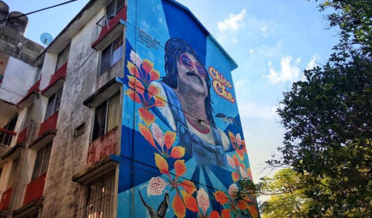 Con mural donde aparece AMLO, incrementan visitas a Ciudad de Colores