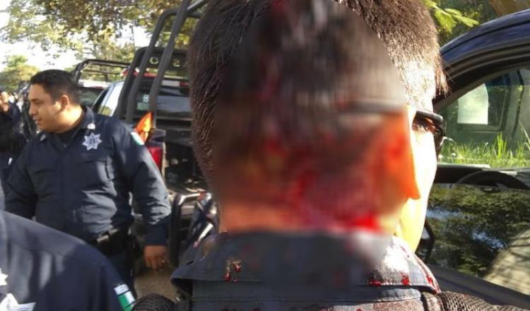 Dan de alta a policía lesionado durante desalojo en la Villahermosa-Teapa