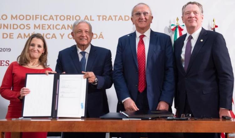 Firman México, Estados Unidos y Canadá protocolo modificatorio al T-MEC