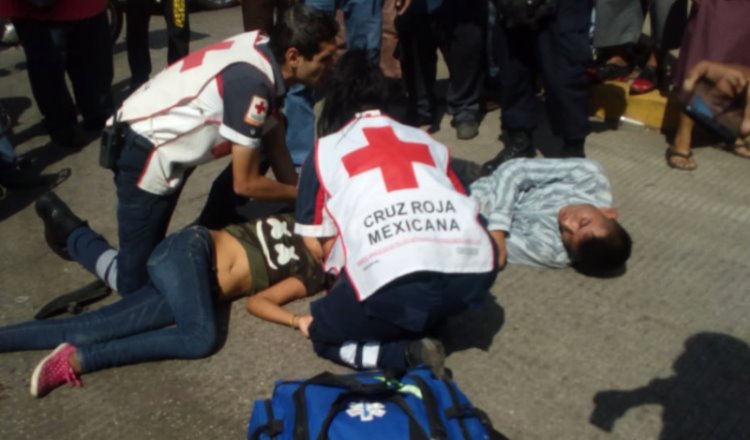 Tres heridos deja accidente de motocicleta en Tamulté