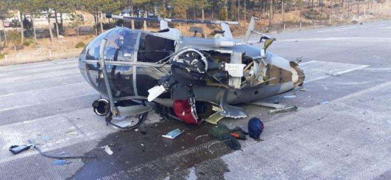 Se desploma helicóptero de la SEDENA en una pista de Chihuahua; 4 lesionados