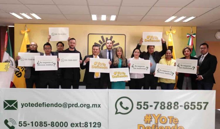 Lanza el PRD la campaña “Yo te defiendo” para apoyar a las familias que afrontan la falta de medicamentos
