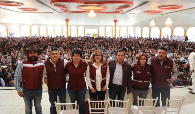 Llama Yeidckol Polevnsky a la unidad en Hidalgo, dice “todos somos López Obrador”