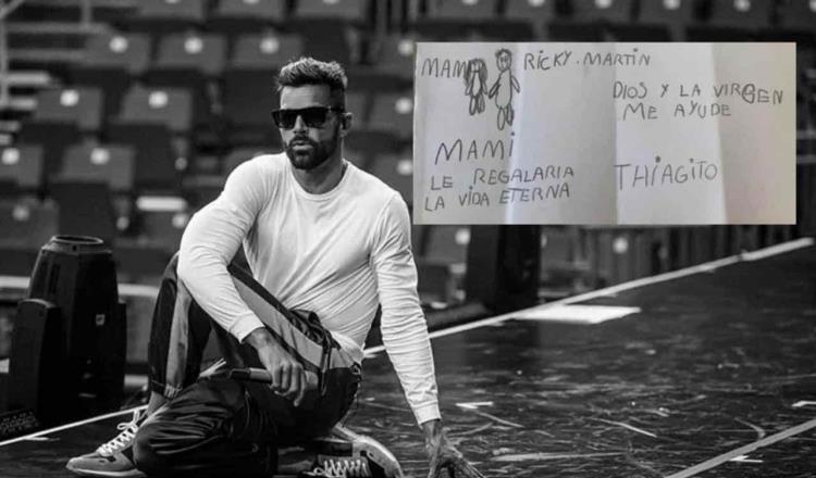 Niño manda conmovedora carta a Ricky Martin; su madre tiene cáncer