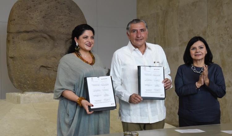 Firman Gobierno estatal y Secretaría de Cultura federal convenio para promover expresiones artísticas y culturas de Tabasco