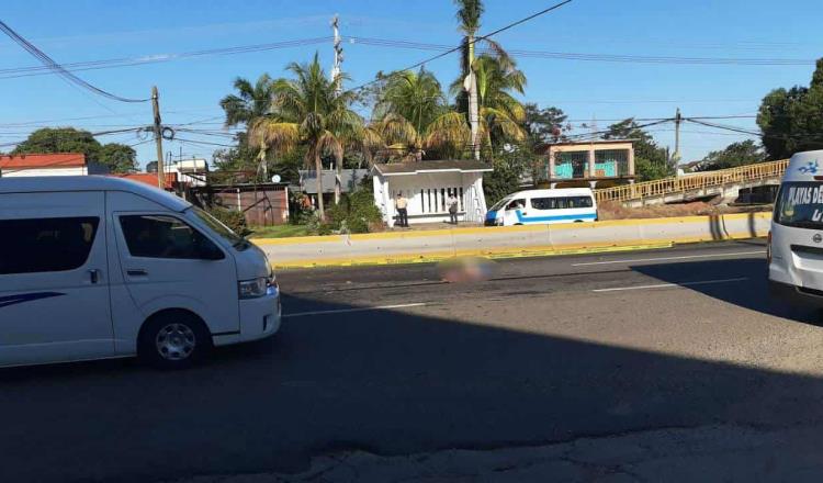 Muere mujer atropellada en la carretera Villahermosa-Teapa
