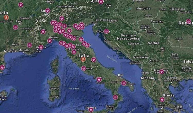 Suma Italia 34 muertes por COVID19; van 1694 infectados