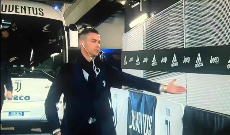 El partido de la Juventus fue a puerta cerrada y así llegó Cristiano Ronaldo