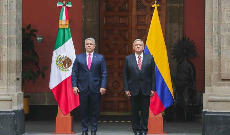 Recibe AMLO al presidente de Colombia Iván Duque en Palacio Nacional